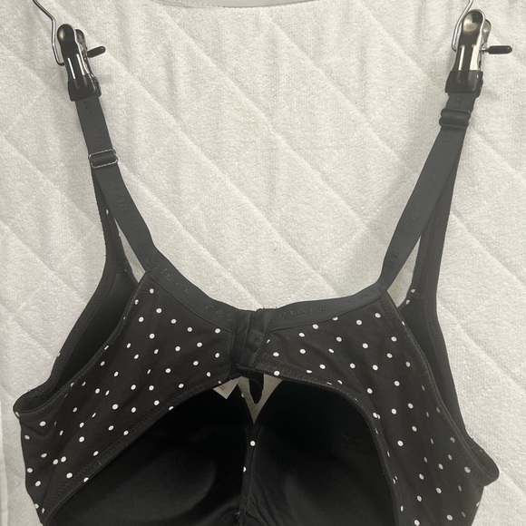 Lane Bryant Cacique Boost Plunge Black and White Polka Dot Bra - Picture 2 of 2